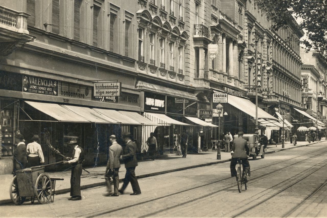 Zrinjevac, oko 1935. godine, pogled na sjever